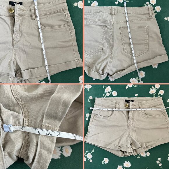 Summer Short Shorts Light Wash Tan White Denim High Waist BUNDLE LOT 5 GOOD - Picture 3 of 6